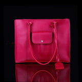 Girl's PU Leather Plain Tote Bags