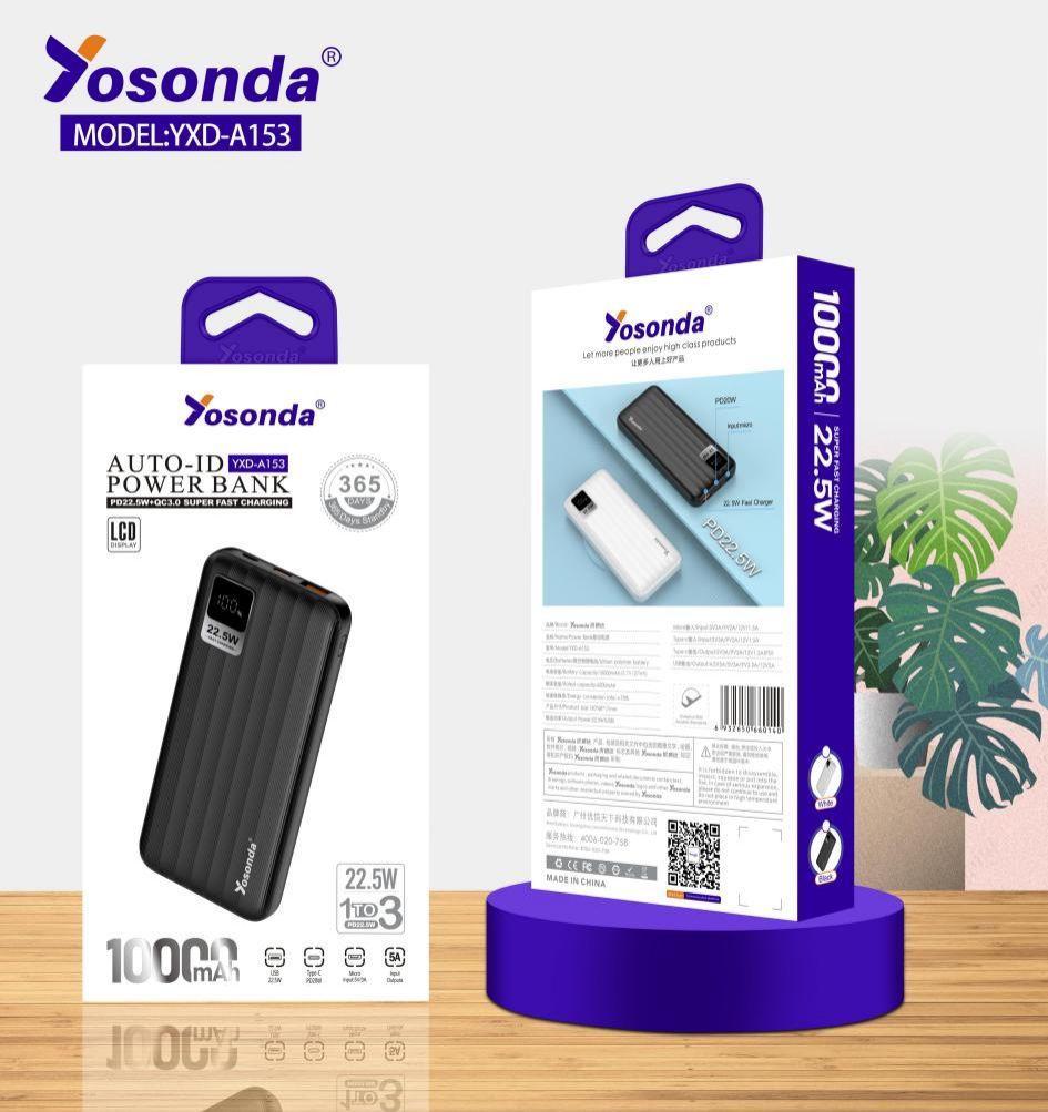 Fast Charging Portable Power Bank - 10000 mAh - 1 Pcs, 22.5 W