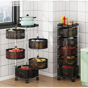 5- Tier Stylish Plastic Fruit Basket - 1 Pc for All Your Fresh Produce