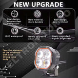 Dual Vision Quad-Lens High-Power LED Auxiliary Light for Motorcycles, Cars & Off-Road Vehicles