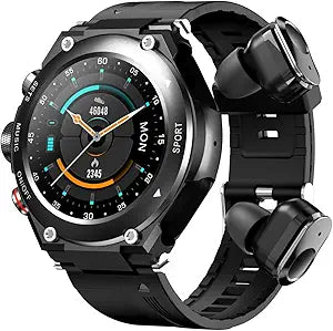 T92 Smart Watch with Earbuds MP3 Bluetooth Headset 3 in 1 1.28 Inch Smartwatch Built-in Wireless Earbuds
