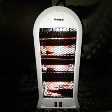 HT-111 Compact 400W Electric 3-Rod Room Heater with Advanced Safety Features